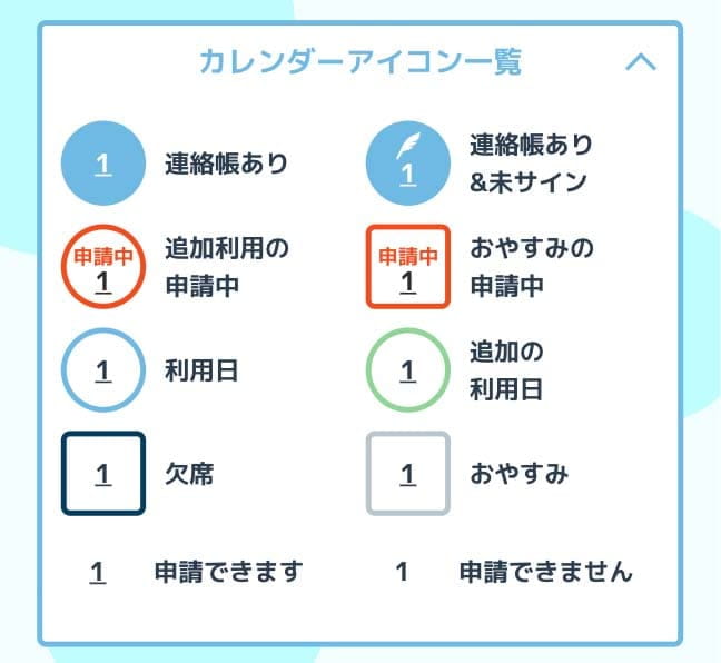 カレンダー画面