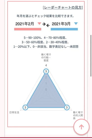 チェック結果のレーダーチャート